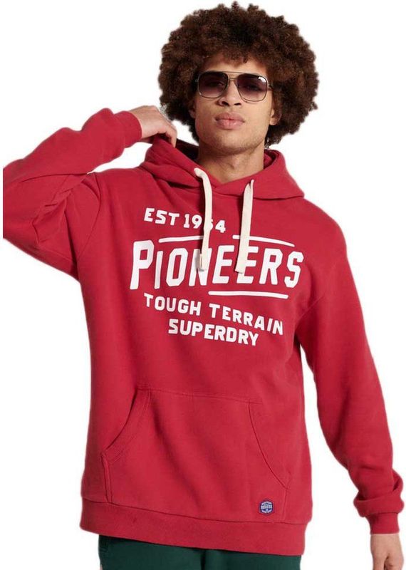 Heritage - Mountain Graphic Hoodie - Groen - Katoen/Polyester