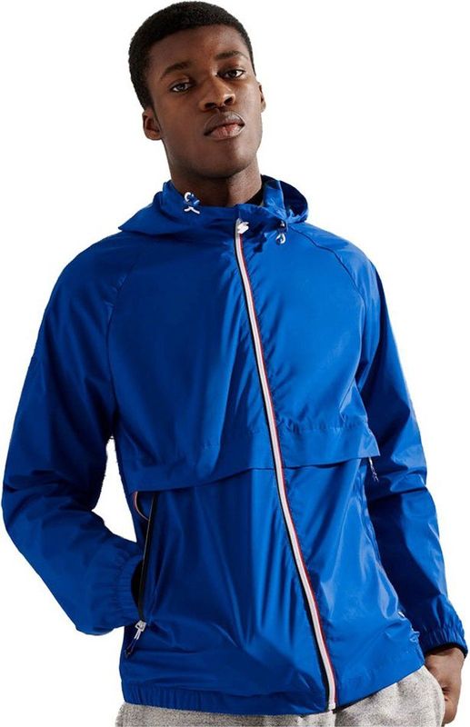 Superdry - Sportstyle Cagoule - Jas - Blauw - Polyester 100%