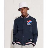 Superdry - Varsity Jacket - Tussenjas - Blauw - 100% Polyester