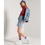 Superdry - Denim Mini Rok - Blauw - Katoen