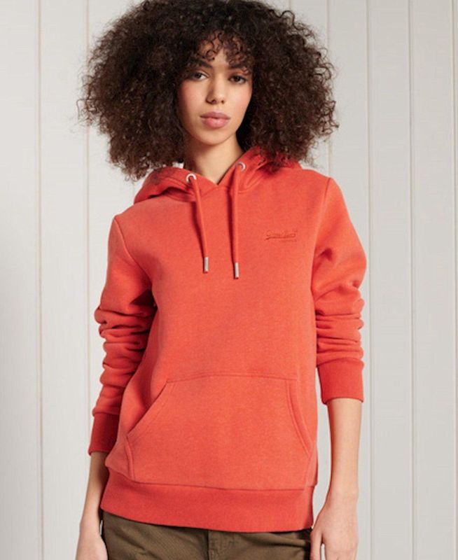 Superdry - Hoodie - Oranje - Katoen