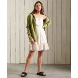 Superdry - Broderie Mini - Jurk - Beige - Katoen 100%