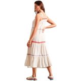 Superdry - Mouwloze Geborduurde Jurk - Maxi - Vierkante Halslijn