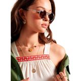 Superdry - Mouwloze Geborduurde Jurk - Maxi - Vierkante Halslijn