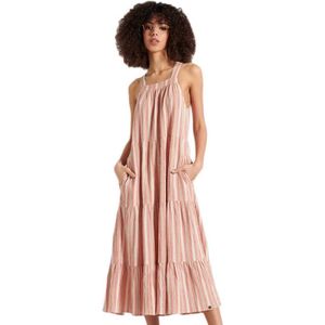 Superdry - Mouwloze Geborduurde Jurk - Roze - Polyester