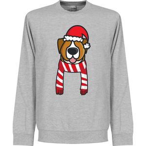 Christmas Dog Scarf Kersttrui - Rood/Zwart  - L