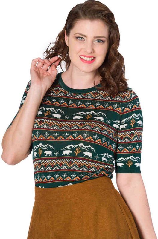 Dancing Days - CHRISTMAS BEAR - Kersttrui - Groen - 70% Katoen, 30% Nylon