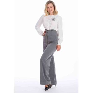 Banned Retro - 50s Girl Boss Trousers - Grijs - Pantalon