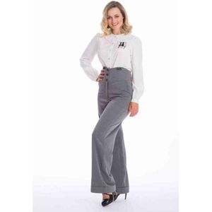 Banned Retro - 50s Girl Boss Trousers - Grijs - Pantalon