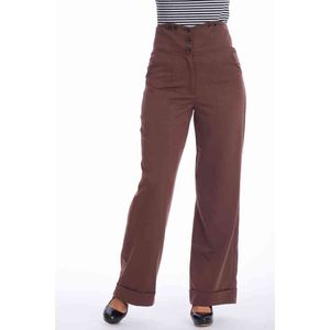 Banned - GIRL BOSS Wijde Broek - Bruin -