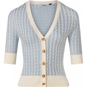 Banned - REGATTA RACE STRIPE KNIT Cardigan - S - Blauw