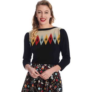 Banned - Atomic Star Gebreide trui - S - Zwart