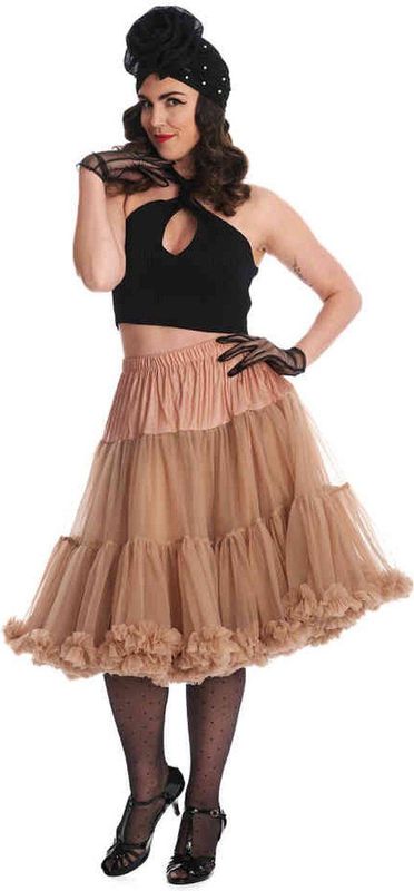 Banned Retro - Petticoat - Roze - 2 Lagen - Elastische Tailleband