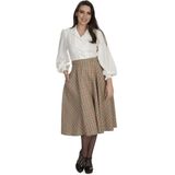 Banned - Bonnie Blouse - Wit - Lange Bisschop Mouwen