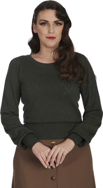 Banned - Ruth - Gebreide Trui - Olijfgroen