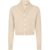 Urban Classics - Cropped Feather Cardigan - Ivoorkleurig