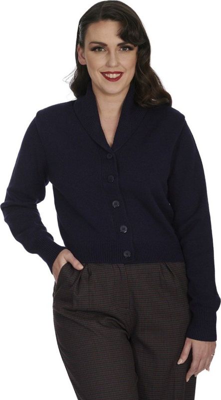 Banned Retro - Vest - Blauw/Donkerblauw