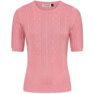 Banned - Ruby Heart Gebreide trui - XL - Roze