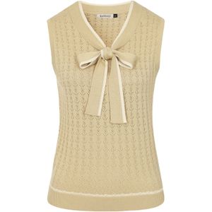 Banned - Tina Anchor Ahoy Mouwloze top - M - Bruin