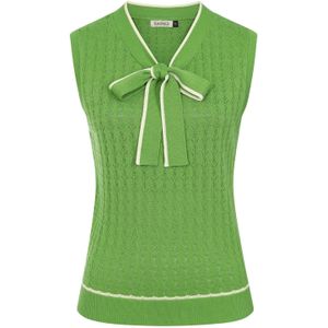 Banned - Tina Anchor Ahoy Mouwloze top - M - Groen