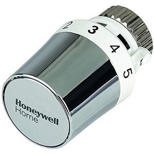 Honeywell Home Radiatoren Thera-5 thermostaatkop, aansluiting M30 x 1,5, met nulstand, wit/verchroomd, kleur - wit/chroom