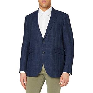 Hackett London Blue Hopsack Check Cc Jacket Herenrugzak Blauw, Blauw (551)
