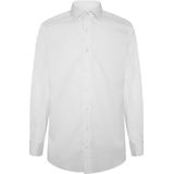 Hackett Londonvoor mannen. HM308676 Pinpoint shirt wit (XS), Casual, Katoen, Lange mouwen