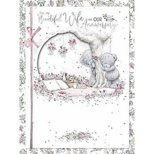 Me to You Tatty Teddy ABL01016 Handgemaakte Bruiloft Verjaardagskaart in Luxe Box Mooie Vrouw