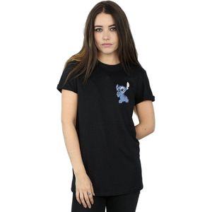 Disney Dames Dames Lilo And Stitch Rugzijde Borst Print Katoenen Vriendje T-shirt