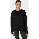 Sweaty Betty - After Class Longline - Trui - Zwart - Biologisch Katoen/Modal