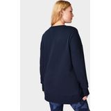 Sweaty Betty - After Class Longline - Trui - Navy Blue - 50% Biologisch Katoen, 50% Modal