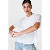Sweaty Betty - Soft Flow Studio - T-Shirt - White - Slim Fit, Ademend, Gerecycled Polyester