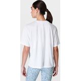 Sweaty Betty - Soft Flow Studio - T-Shirt - White - Slim Fit, Ademend, Gerecycled Polyester