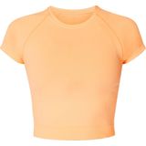Sweaty Betty Athlete Crop Seamless Workout T-Shirt ORANJE