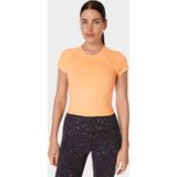 Sweaty Betty Athlete Crop Seamless Workout T-Shirt ORANJE