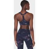 Sweaty Betty - Power Medium Support Sports BH - Blue Spray Camo - 62% Polyamide 38% Elastaan