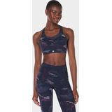 Sweaty Betty - Power Medium Support Sports BH - Blue Spray Camo - 62% Polyamide 38% Elastaan