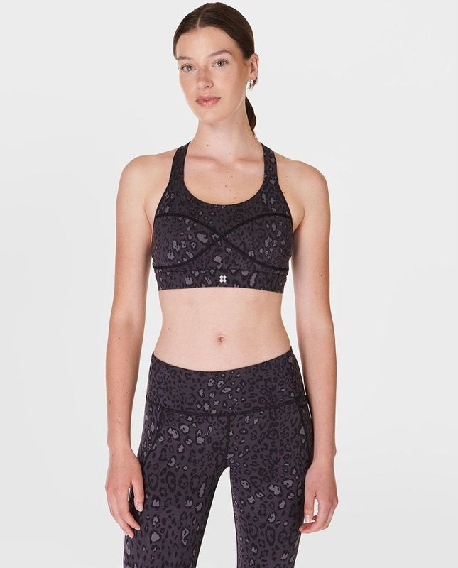 Sweaty Betty - Power Medium Support Sports Bra - Sport BH - Zwart Luxe Leopard Print - 62% Polyamide, 38% Elastaan