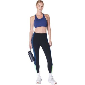 Sweaty Betty - Stamina Workout - Sport BH - Flux Blue - 93% Polyamide, 7% Elastaan, Slim Fit, 4-way stretch