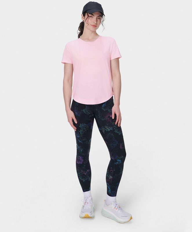 Sweaty Betty - Breathe Easy - T-Shirt - Nerine Pink - Lichtgewicht en Zweetafvoerende Stof