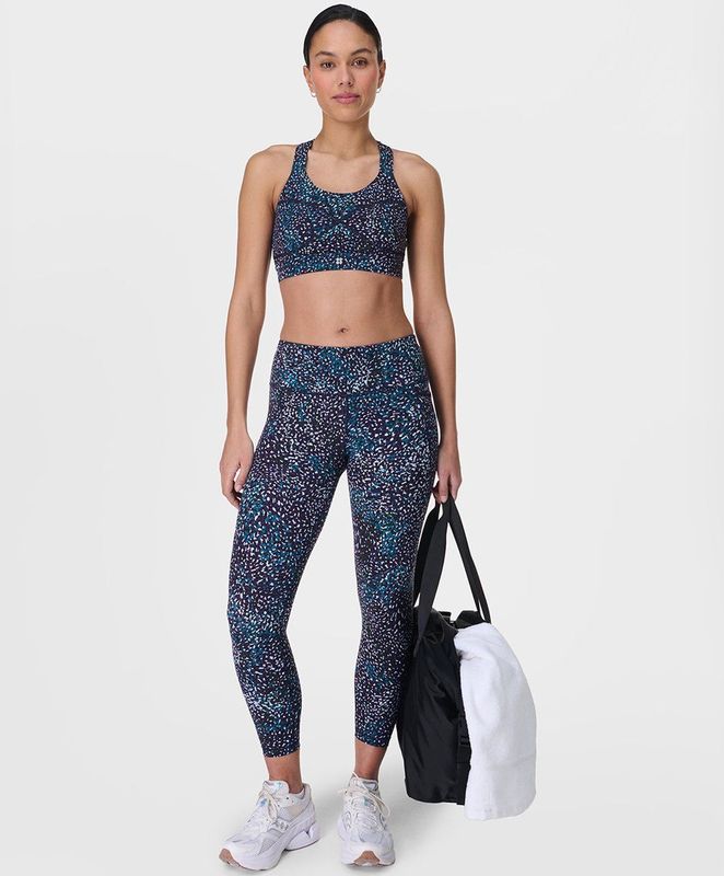 Sweaty Betty - Power Workout Legging - Blue Aurora Print - 62% Polyamide, 38% Elastaan