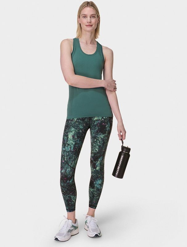 Sweaty Betty - Power Workout Legging - Green Firefly Print - 62% Polyamide, 38% Elastaan