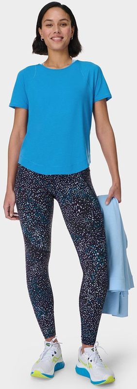 Sweaty Betty - Breathe Easy - T-Shirt - Tidal Blue - Lichtgewicht en Zweetafvoerende Stof