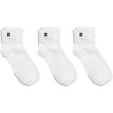 Sweaty Betty - Essentials Mini Crew - Sokken - Wit - 74% Biologisch Katoen, Geribbelde Bovenkant