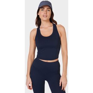 Sweaty Betty - All Day Cropped - Tanktop - Navy Blue - Gerecycled Polyester