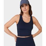 Sweaty Betty - All Day Cropped - Tanktop - Navy Blue - Gerecycled Polyester