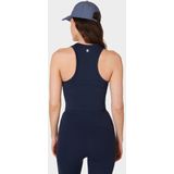 Sweaty Betty - All Day Cropped - Tanktop - Navy Blue - Gerecycled Polyester