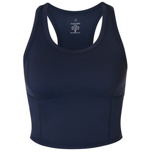 Sweaty Betty - All Day Cropped - Tanktop - Navy Blue - Gerecycled Polyester