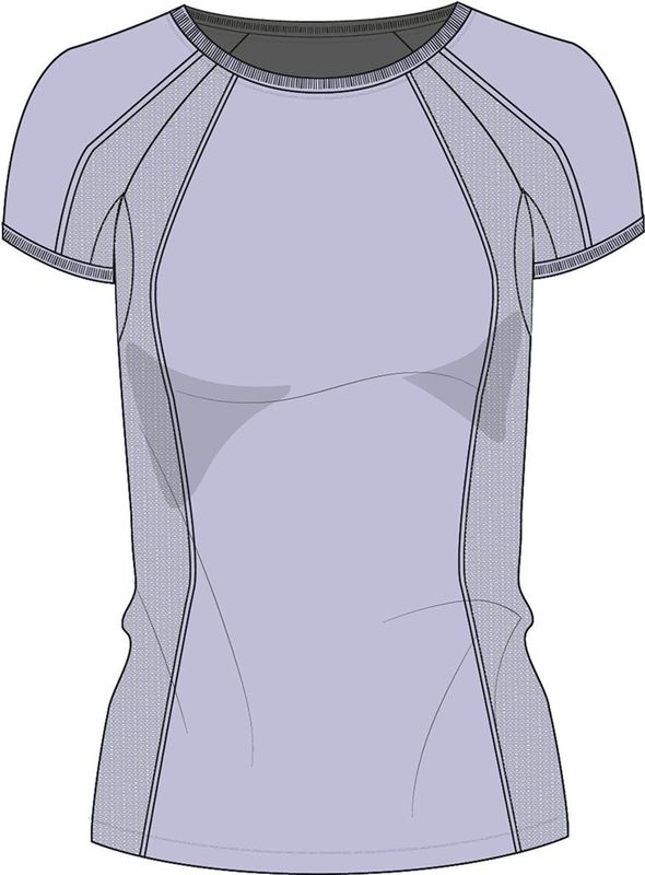 Sweaty Betty - Athlete Seamless T-Shirt - Heather Purple - Q-SKIN by Fulgar