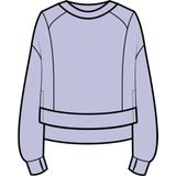 Sweaty Betty - After Class Crop Sweatshirt - Heather Purple - Trui